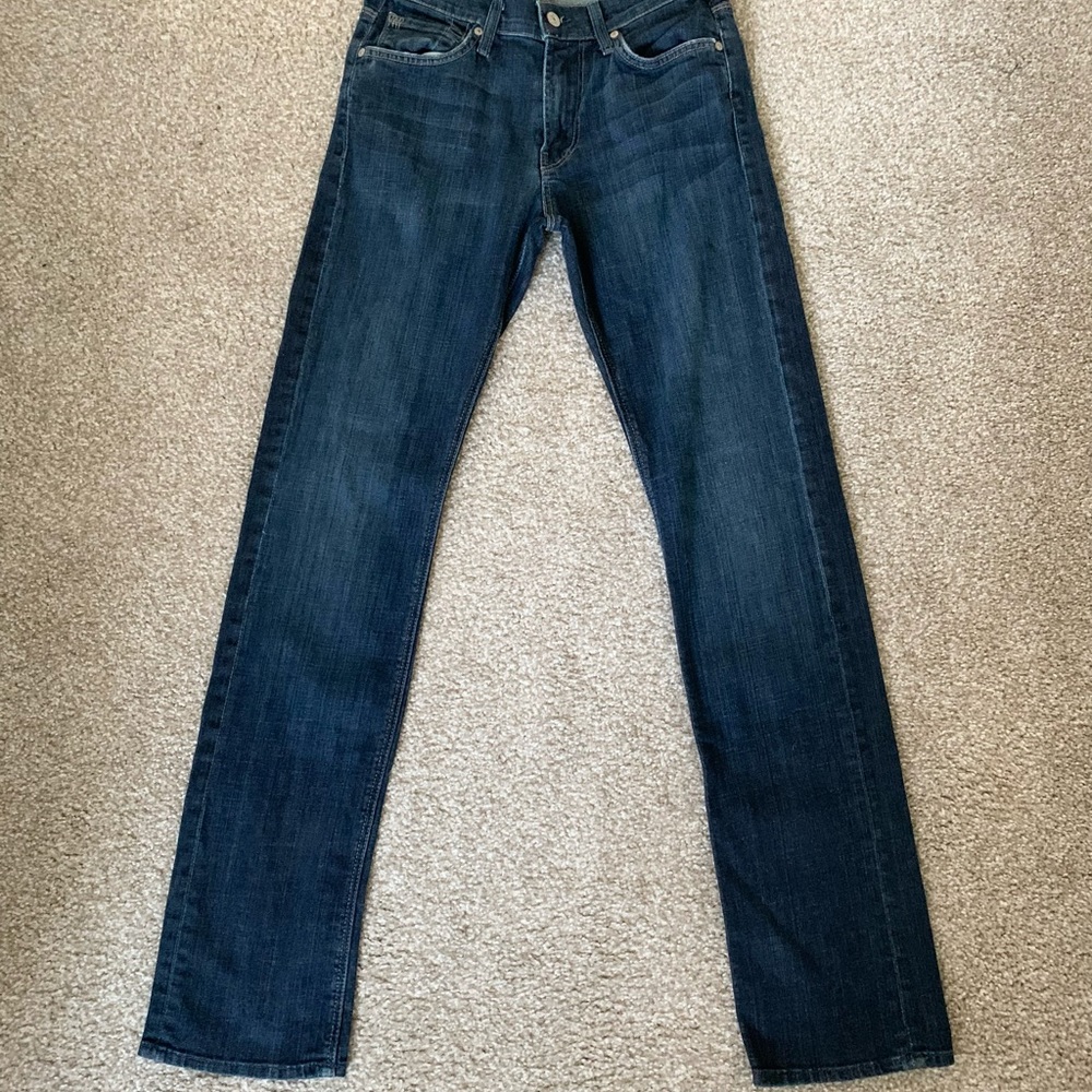 7 for All Man Kind Slimmy Straight Leg Dark Wash Size 28 Women Jeans